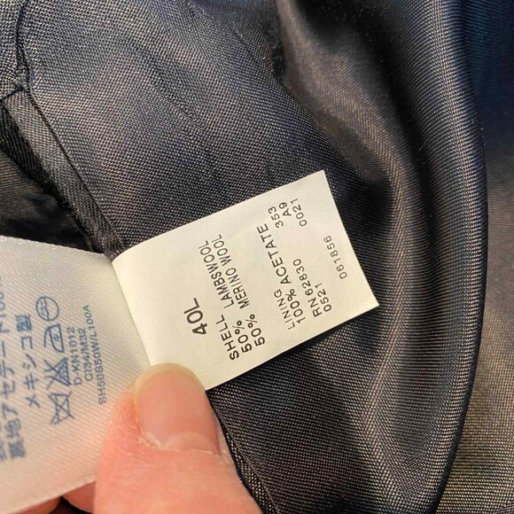 Lands' End Sport Coat Blazer Mens 40L Gray Wool Single Notch Lapel Pockets Lined - Picture 8 of 9